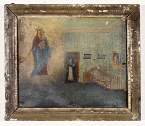 ex-voto, tableau : Demande de guérison d'un homme (N° 6)