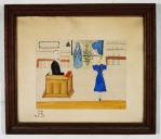 ex-voto, tableau : Jeune fille passant un oral, baccalauréat 1937-1938