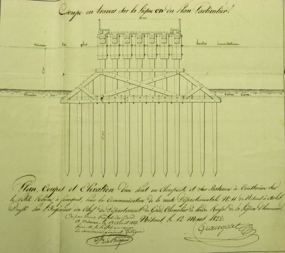 pont de bateaux de Fourques