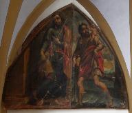Tableau : saint Jean-Baptiste (?) et saint Christophe