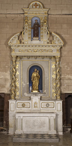 ensemble de l'autel secondaire de saint Joseph