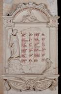 Plaque commémorative des morts de la guerre de 1914-1918 de la paroisse de Lagnes