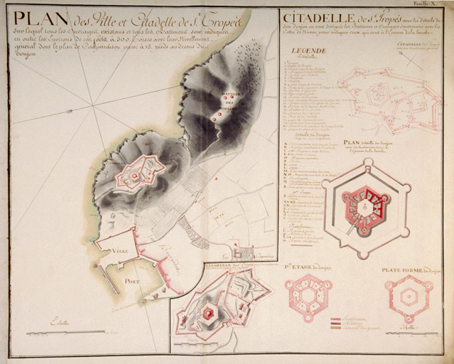 Plan des ville et citadelle de Saint-Tropès. 1775