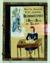 ex-voto, tableau : Jeune fille passant un examen en 1938