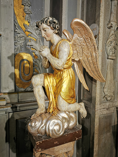 Paire de statues (petite nature) : anges adorateurs