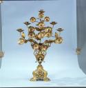 ensemble de 2 chandeliers d'autel, bouquets d'autel