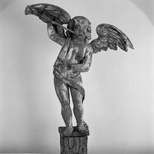 paire de statues : Anges musiciens