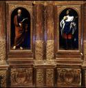 ensemble de 4 tableaux : Saint Pierre apôtre, Saint Paul de Tarse, Saint Véran, Saint Louis roi