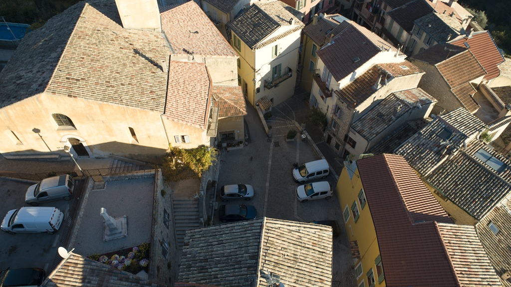 Vue aérienne de la place André Garbiès.