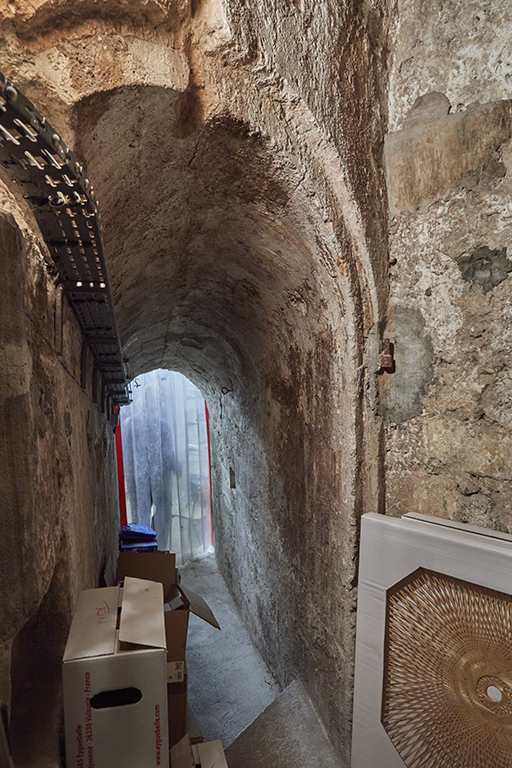 Détail du second segment de l'escalier souterrain vers le bastion Est