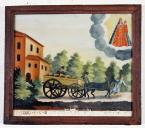 ex-voto, tableau : Homme mordu par son cheval attelé à un chariot, Francesco Consso