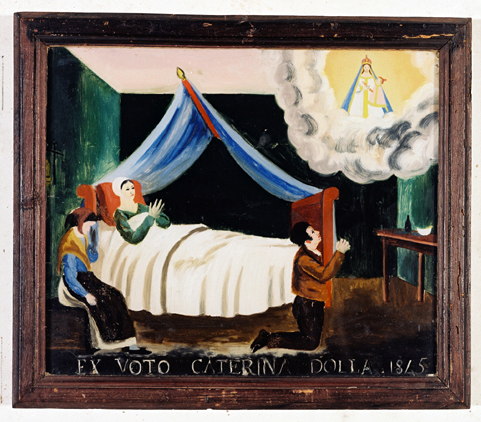 ex-voto, tableau : Demande de guérison d'une femme, Caterina Dolla