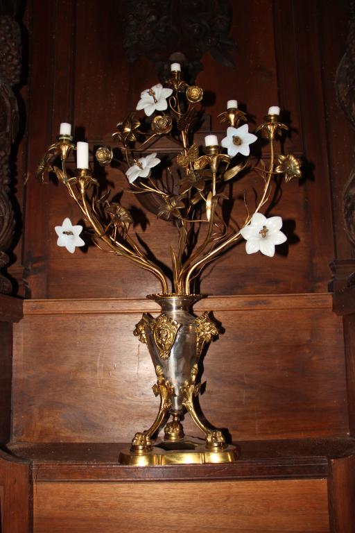 Paire de chandeliers-bouquets d’autel