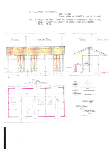 coopérative agricole et parfumerie (coopérative de distillation de plantes à parfum, distillerie de lavande) dite Coopérative de distillation de lavande