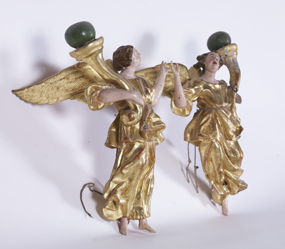 paire de statues luminaires (statuettes) dites Anges porte-flambeau