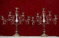 Ensemble de deux chandeliers d'autel (chandeliers à branches d'église)