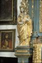 statues (4), couronnes de statue (2) : Vierge à l'Enfant, Saint Joseph, Sainte Philomène, Sainte Apollonie d'Alexandrie