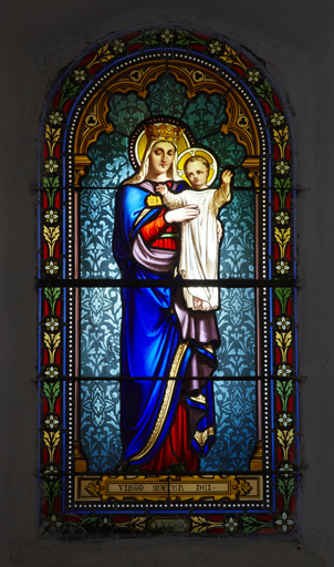 Paire de verrières à personnage : Vierge à l'Enfant, saint Joseph