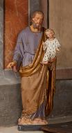 Statue (petite nature) : saint Joseph et l'Enfant Jésus