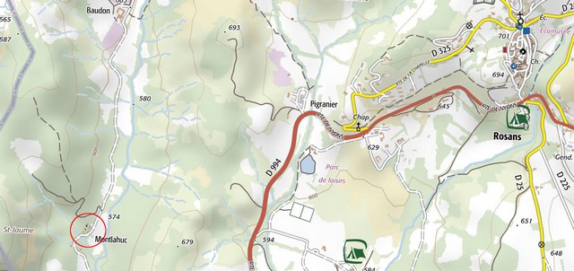 Localisation d'après la carte IGN de 2021. Echelle d'origine 1/25 000e.