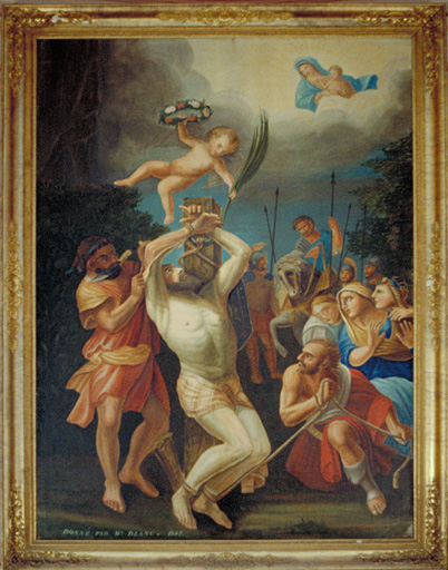 tableau (tableau d'autel) : martyre de saint Barthélémy