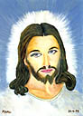 tableau, ex-voto : Jésus en buste
