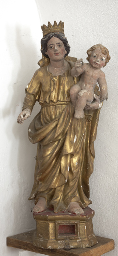 statue reliquaire (demi-nature) : Vierge à l'Enfant