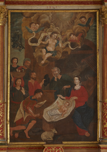 tableau d'autel : Adoration des bergers