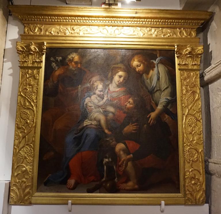 Retable et tableau d’autel : Sainte Famille et saint Roch
