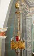 Paire de lampes de sanctuaire (couronnes de lumières) de style néogothique