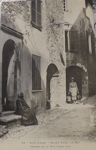 19.- Cote d’Azur. – SAINT-PAUL (A.-M.) / Amorce de la rue Casse-Cou. 