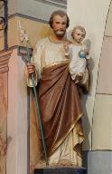 Statue (petite nature) : saint Joseph et l'Enfant