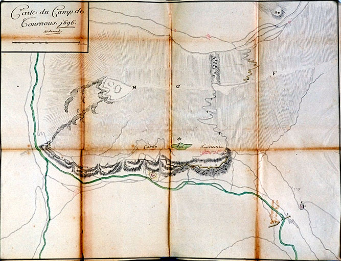 Carte du camp de Tournoux, 1696.