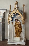 Dais de procession et statue de procession (petite nature) : Vierge à l'Enfant