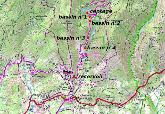 Localisation d'après la carte IGN de 2021. Echelle d'origine 1/25 000e.