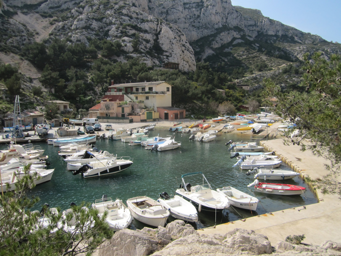 Port abri de la calanque de Morgiou