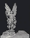 statues (2) (paire, en pendant, statuettes) : Anges
