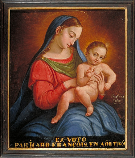 tableau, ex-voto : Vierge à l'Enfant (N° 2)