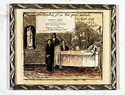 ex-voto, tableau : Demande de guérison d'un homme, Robert Bessi