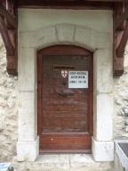 Presbytère. La Haute-Gaude. Porte du logis avec date portée "1810". 