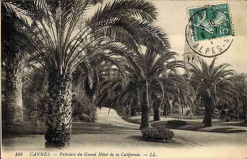 hôtel de voyageurs dit Hôtel de la Californie, puis Grand Hôtel de la Californie, actuellement Californie Palace