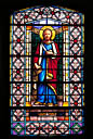 verrière (verrière à personnages , vitrail archéologique) : Saint Barthélémy (baie 1)