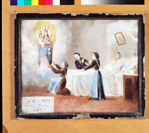 ex-voto, tableau : Demande de guérison d'un homme, Charle Olivi