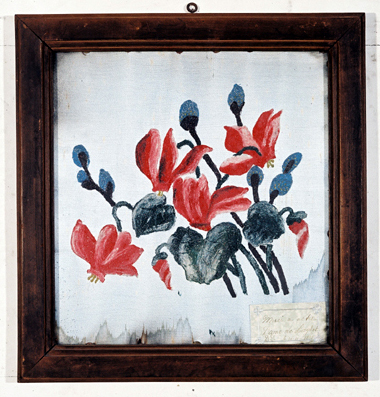 ex-voto, tableau : Bouquet de cyclamen