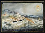 ex-voto, tableau : Bateau dans la tempête, la scona Theresa