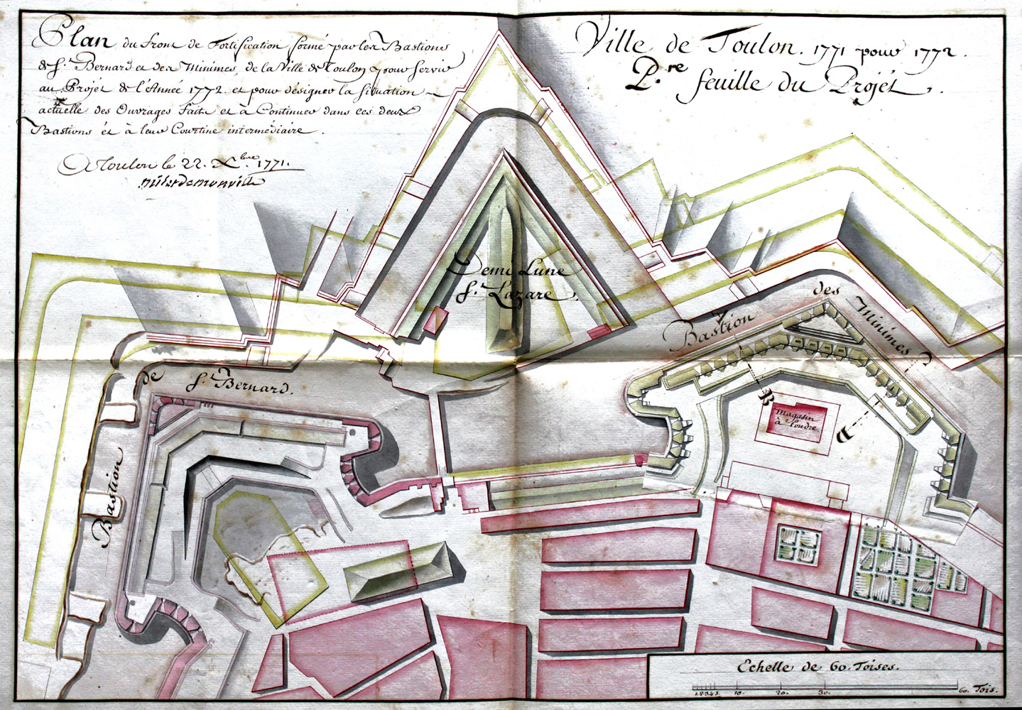 fortification d'agglomération, enceinte de la ville ancienne et des darses Vieille et Neuve