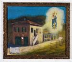 ex-voto, tableau : Incendie dans une maison, Natale Piano