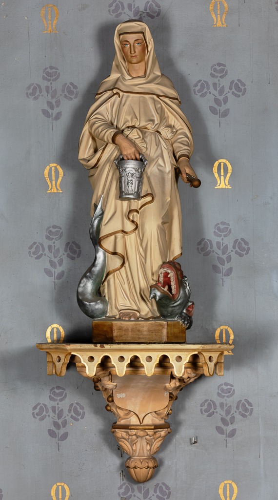 Statue et console de statue (petite-nature) : sainte Marthe