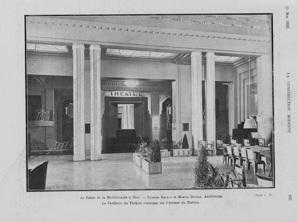 casino dit Palais de la Méditerranée, actuellement casino et hôtel de voyageurs dits Palais de la Méditerranée