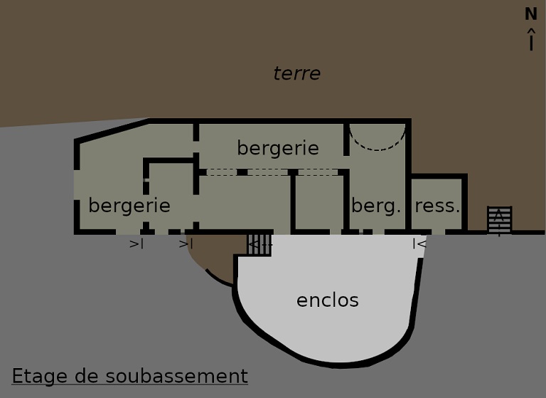 Plan schématique de l'enclos.